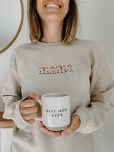 Load image into Gallery viewer, Floral Mama Embroidered Crewneck