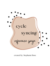 Load image into Gallery viewer, Cycle Syncing Reference Page | Digital Resource