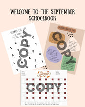 Load image into Gallery viewer, September Schoolbook- Toddler Homeschool Guide