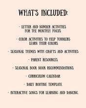 Load image into Gallery viewer, September Schoolbook- Toddler Homeschool Guide
