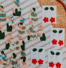 Load image into Gallery viewer, Warrior Dangles- Handmade Clay Earrings