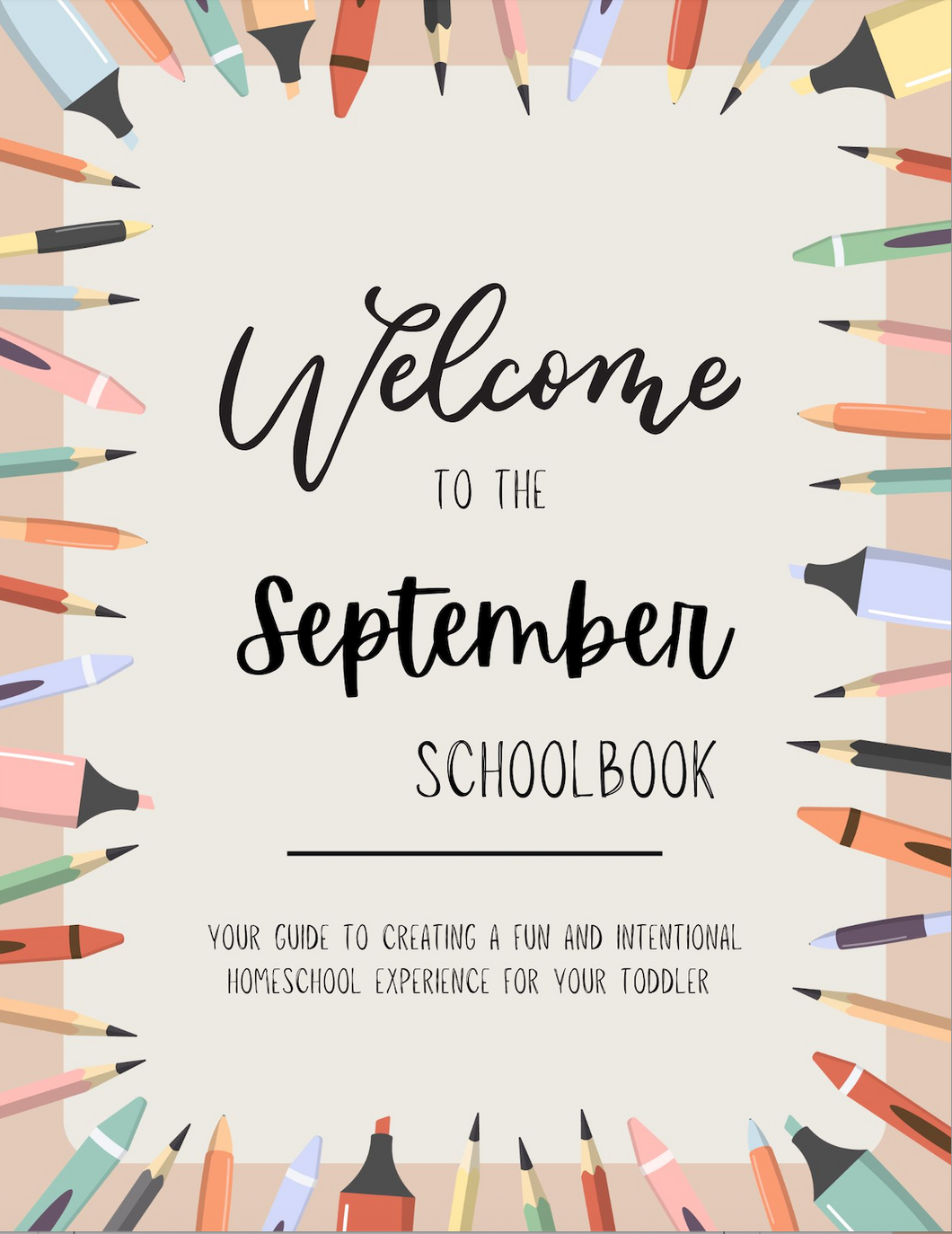 September Schoolbook- Toddler Homeschool Guide
