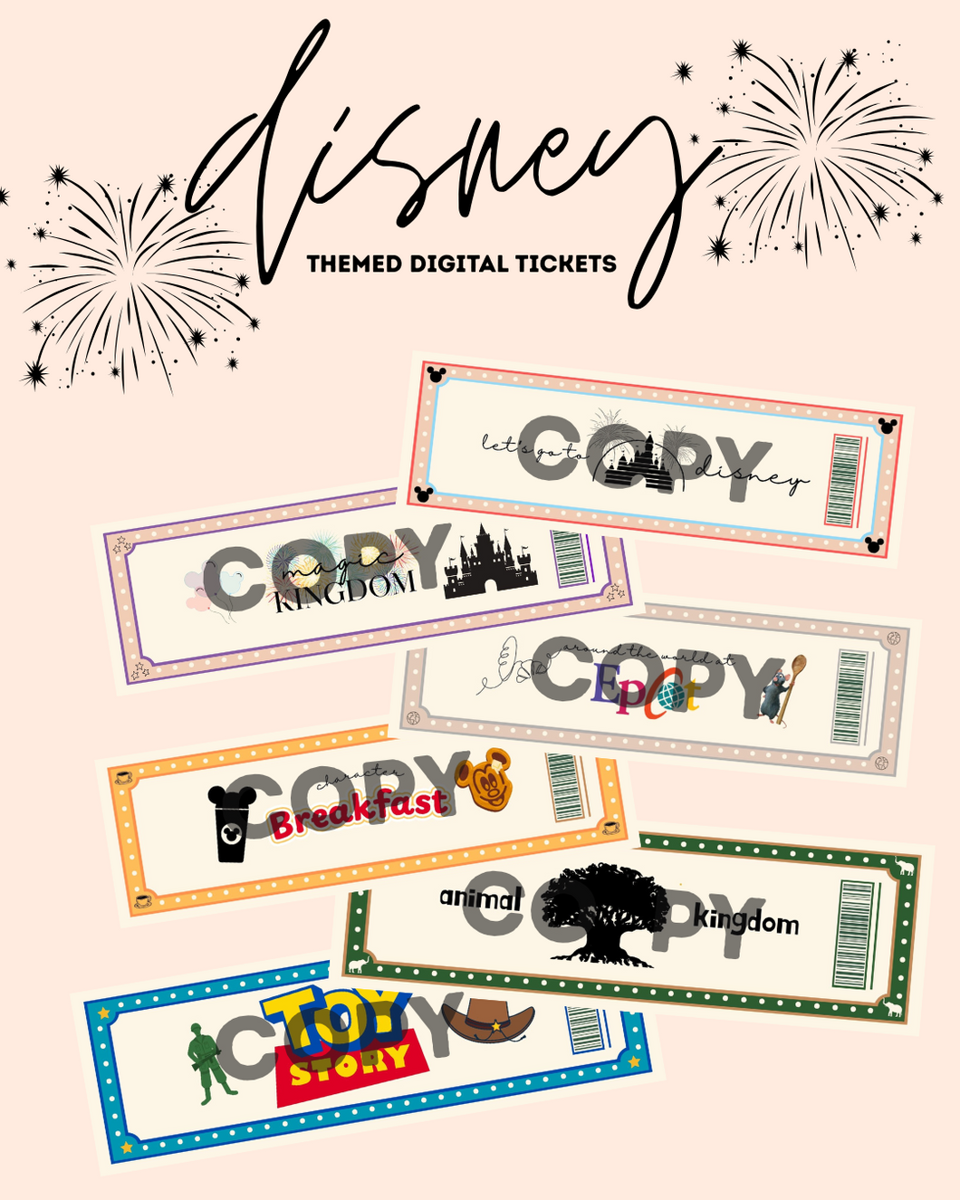 Magical Park Themed Digital Tickets